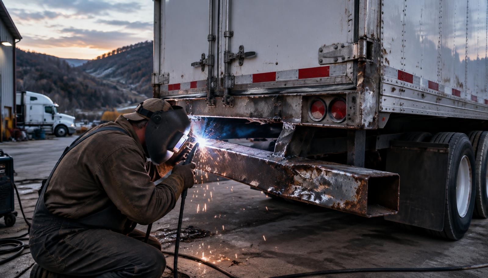 Semi Truck Trailer Structural Damage Repair in Harper, West Virginia